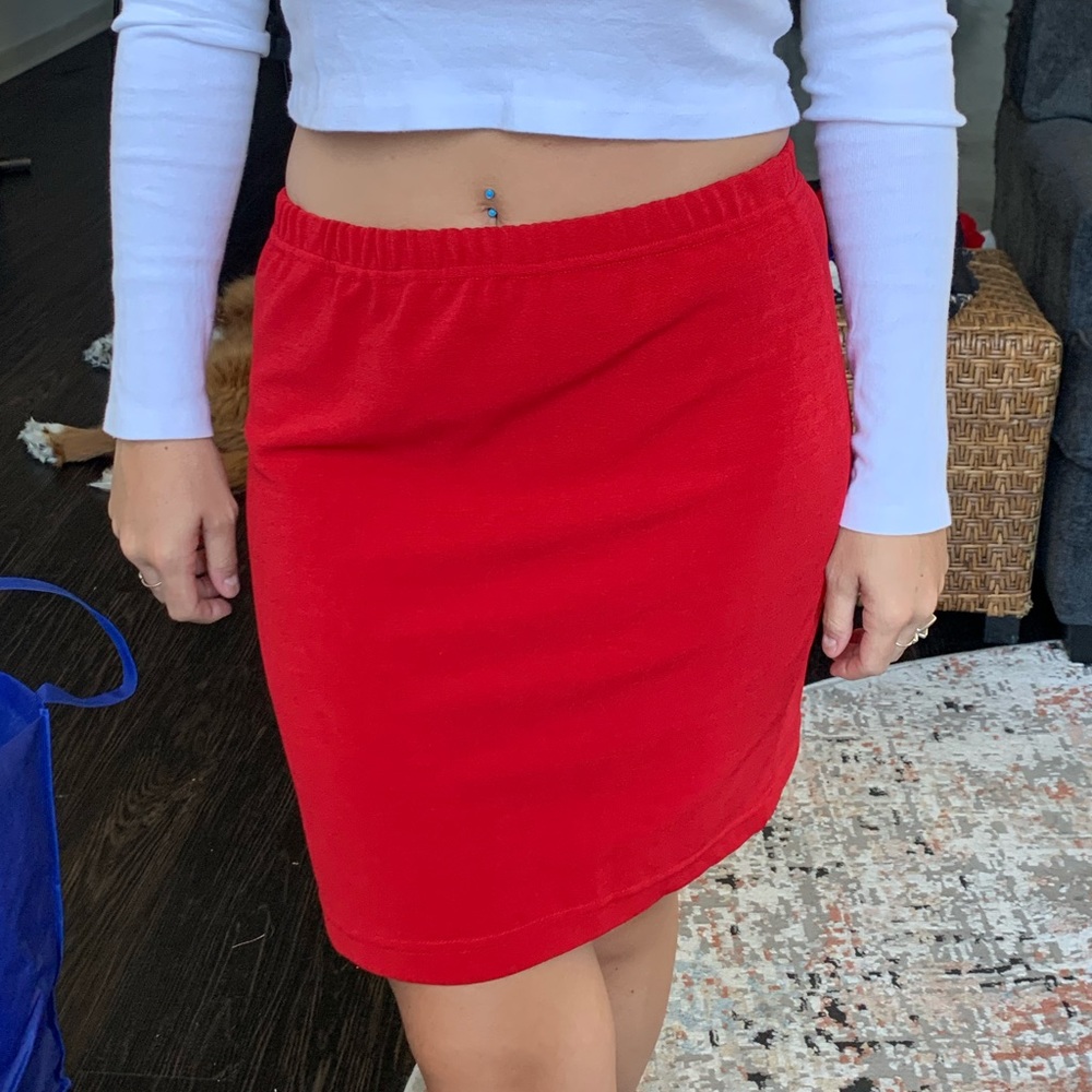 Moda International Red Skirt